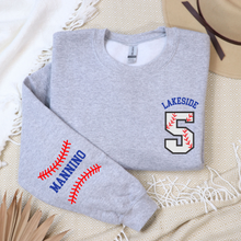 Load image into Gallery viewer, Lakeside Sturgeons CUSTOM Baseball Mama Crewneck or Quarter Zip