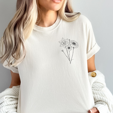 Load image into Gallery viewer, Personalized Birth Flower Bouquet Tee