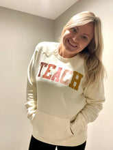 Load image into Gallery viewer, TEACH Crewneck Sweatshirt with Pocket
