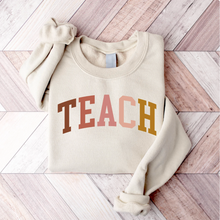 Load image into Gallery viewer, TEACH Crewneck Sweatshirt with Pocket