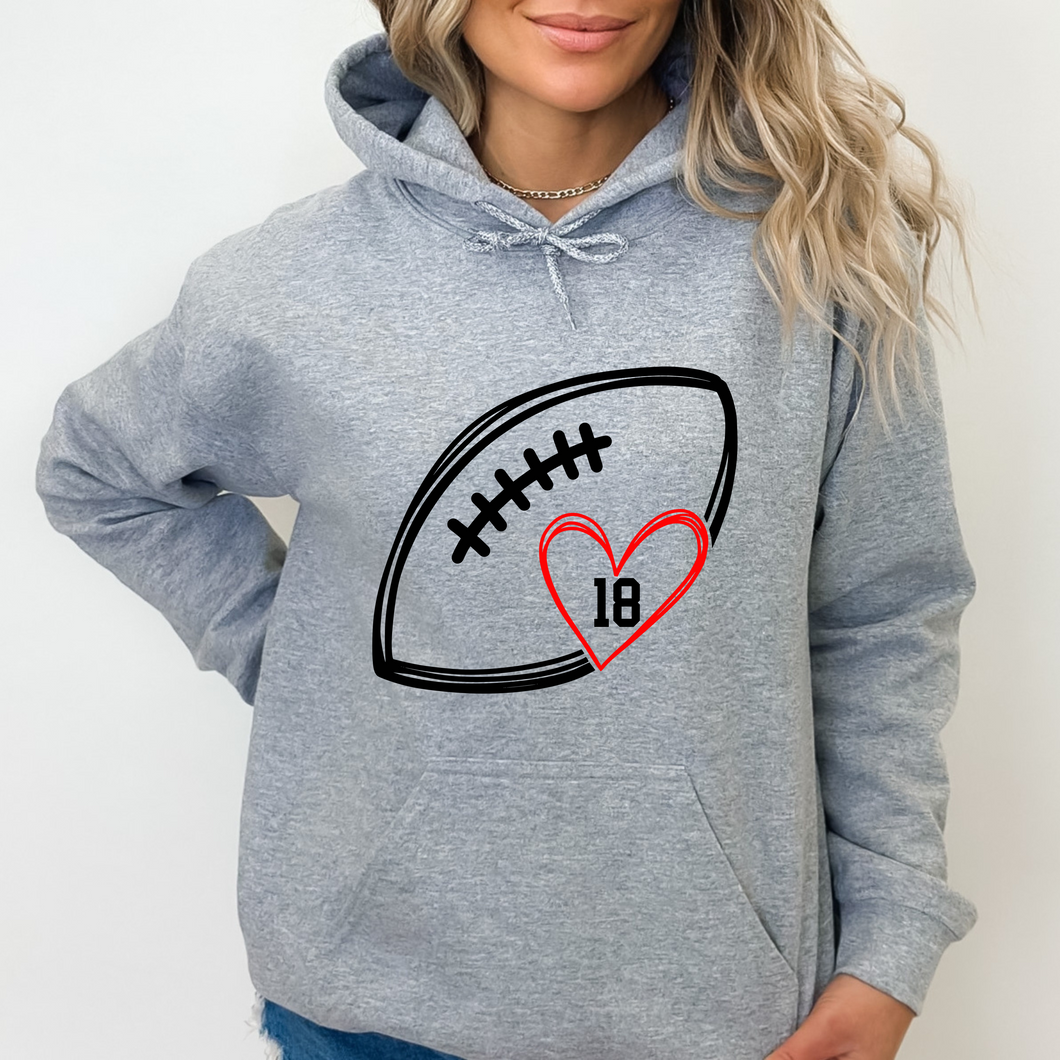 Football Love- Personalized Number