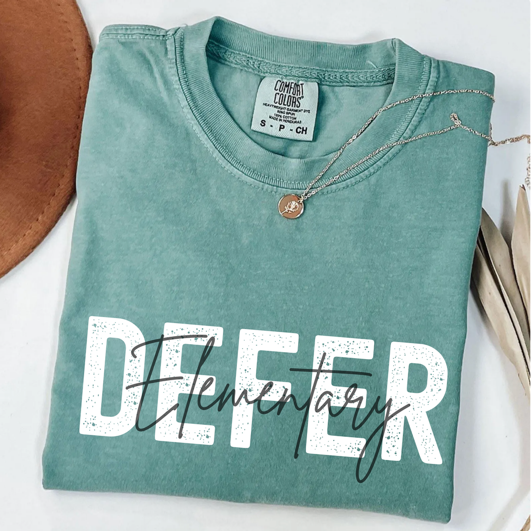 Defer Elementary Comfort Colors Tee
