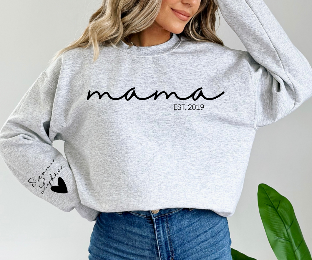 Personalized Mama Crewneck with Names